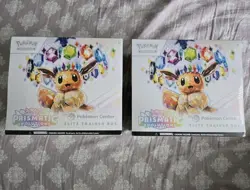 2 x Pokemon Prismatic Evolutions Pokemon Center Sealed ETBs Elite Trainer Boxes - Image 1