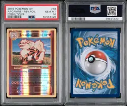 2016 Pokemon XY Evolutions Reverse Foil Holo Arcanine #18 Gem Mt PSA 10 LOW POP - Image 1