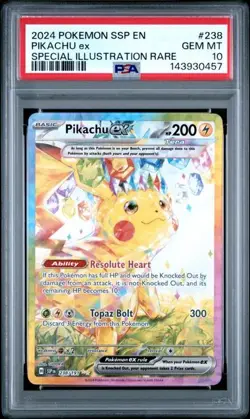 Pikachu EX Pokemon Surging Sparks SIR #238 PSA 10 - Image 1