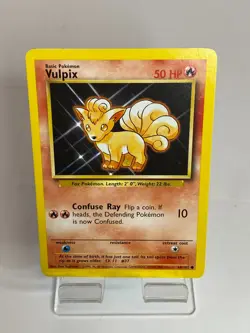 Vulpix 68/102 Common Base Set 1999-2000 (4th Edition) Pokemon NM HP Error ENG - Image 1