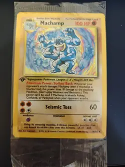 Pokemon TCG Machamp Base Set 8/102 1st Edition Sealed - Image 1