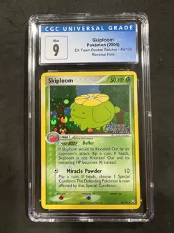 Pokemon Skiploom Reverse stamped from EX Team Rocket Returns#49 in a CGC 9 !! - Image 1