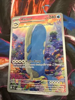 Wailord 162/159 SV09 Illustration Rare Full Art 240 HP Hydro Pump Pokemon TCG - Image 3