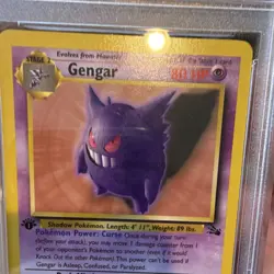 Pokemon Gengar 1st Edition Fossil Rare PSA 8 Regular 20/62 HP 80 TCG Card - Image 3