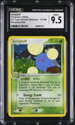 CGC 9.5 Jumpluff EX Team Rocket Returns 11/109 Reverse Holo Stamped Pokemon Card - Image 1