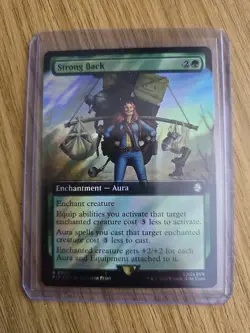 Mtg Strong Back Extended Art Surge Foil 930 Rare Universes Beyond: Fallout PIP - Image 1
