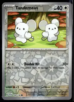 Pokemon TCG | Scarlet & Violet Base | Tandemaus | Reverse Holo | 160/198 | LP - Image 1