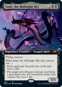 Junji, the Midnight Sky - Foil - Extended Art NM, English MTG Kamigawa: Neon Dyn - Image 1