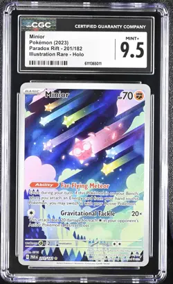 Minior 201/182 Illustration Rare Holo Paradox Rift Pokemon CGC 9.5 Mint+ - Image 1