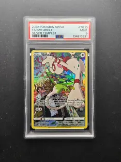 PSA 9 MINT Pokemon Silver Tempest Smeargle TG10/TG30 Trainer Gallery Full Art - Image 1