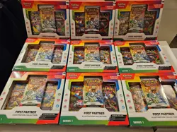 9X Pokemon First Partner Collection Box - Series 1 IN HAND, New & Sealed Box Lot - Image 1