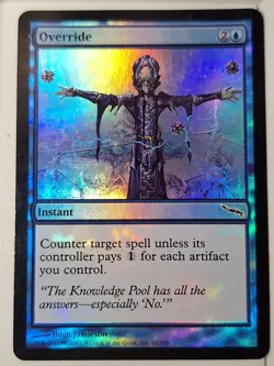 Override - FOIL - Mirrodin - Magic the Gathering MTG Nice! - Image 1