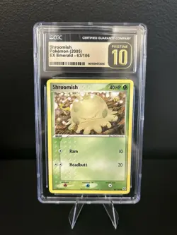Pokemon Shroomish #63/106 EX Emerald CGC Pristine 10! - Image 1