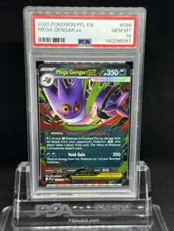 2025 Pokemon Phantasmal Flames Mega Gengar Ex #56 PSA 10 Gem Mint - Image 1
