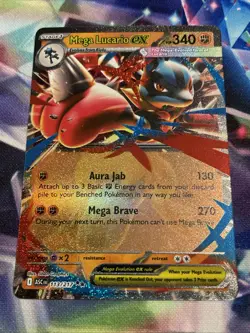 Pokemon TCG Mega Lucario ex 113/217 Double Rare Ascended Heroes NM/M - Image 1