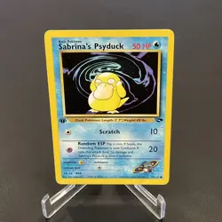 Pokemon Card - Sabrina's Psyduck Gym Challenge 99/132 Common 1st Edition - Image 1