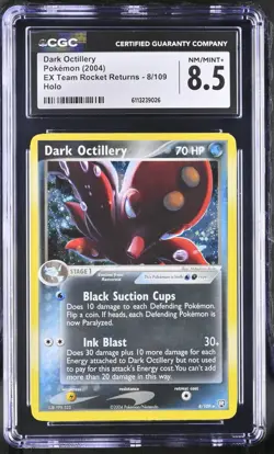 CGC 8.5 Dark Octillery 2004 EX Team Rocket Returns 8/109 Holo Pokemon Card - Image 1