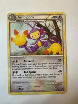 Ambipom Rare 13/102 2010 non holo Pokemon Card Pre-owned - Image 1