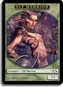 Elf Warrior Token x1 - Duel Decks: Elves vs Goblins - NM-Mint, English - Duel De - Image 1