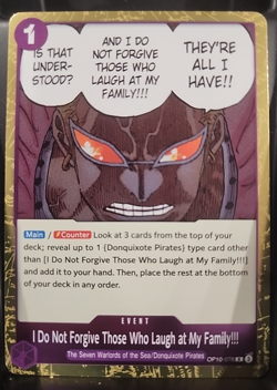I Do Not Forgive Those Who Laugh At My Family One Piece OP10 078 Holo Foil Rare - Image 1