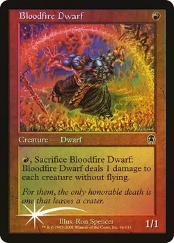 Apocalypse MTG FOIL Bloodfire Dwarf Magic - Image 1