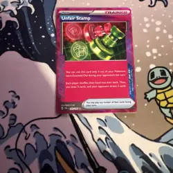 Pokemon Unfair Stamp Scarlet & Violet Twilight Masquerade Holo Card 165/167 Ace - Image 1