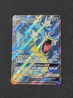 Pokemon TCG Gyarados GX Full Art Ultra Rare Crimson Invasion 101/111 LP - Image 1