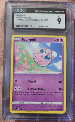 Pokemon Jigglypuff Non-Holo #004 McDonald's Collection - CGC 9. Mint - Image 1