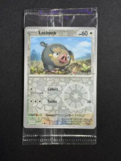 Pokemon Lechonk #155 Pokemon Center Stamp Promo Sealed CRIMP ERROR! - Image 1