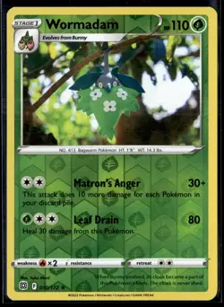 Pokemon TCG | Brilliant Stars | Wormadam | Reverse Holo | 010/172 | LP - Image 1
