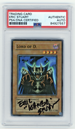 PSA Signed Eric Stuart Yu-Gi-Oh! Lord of D. Kaiba SDK-041 Unlimited Super Rare - Image 1