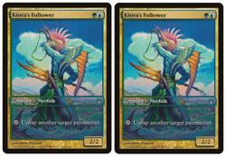 MTG - 2 x Full Art; Kiora's Follower - Merfolk - Born of the Gods (BNG) - LP - Image 1