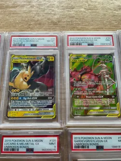 Pokemon PSA Graded Lot of 22 PSA Slabs with One Gengar & Mimikyu GX #186 NM Card - Image 3