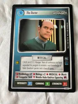 Star Trek CCG 1E Voyager THE DOCTOR Rare Card NEVER PLAYED - Image 1