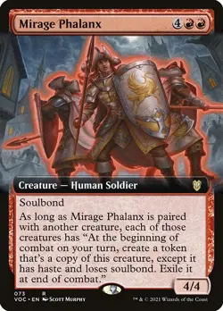 Mirage Phalanx Extended Art Regular - Crimson Vow Commander MTG-LP - Image 1