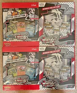 Pokemon Sam’s Club White Flare Binder + Poster Collection 2 bundles in hand - Image 1