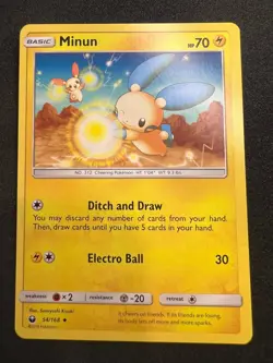 Minun 54/168 Uncommon Celestial Storm Pokemon 2018 - Image 1