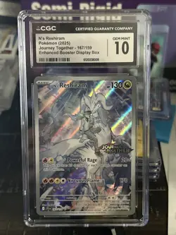 Pokemon N's Reshiram 167/159 Pokemon Journey Together Enhanced Stamped CGC 10 - Image 1