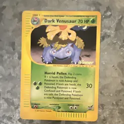 Pokemon Dark Venusaur #7 [Winner] Best of Game Promo Regular 70 HP 2003 TCG - Image 1