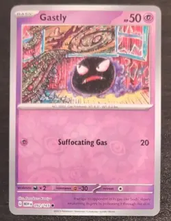 Gastly 92/165 Pokemon TCG Scarlet & Violet 151 Reverse Holo NM - Image 1