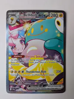 Iono's Bellibolt ex 183/159 Sv09: Journey Together EX Pokemon RARE Illustration - Image 1
