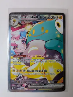 Iono's Bellibolt ex 183/159 Sv09: Journey Together EX Pokemon RARE Illustration - Image 3
