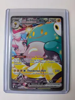 Iono's Bellibolt ex 183/159 Sv09: Journey Together EX Pokemon RARE Illustration - Image 4