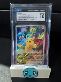Pokemon Pikachu Paldea Evolved Pokemon Center ETB CGC 10 - Image 1