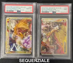 Pokemon Entei & Raikou Legend 063 064 1st Edition Japanese Sequential PSA 10-9 - Image 1