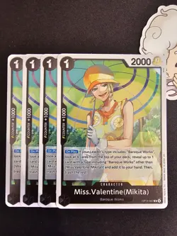 4x OP14-087 Miss Valentine R Playset -One Piece TCG- The Azure Sea's Seven Eng - Image 1