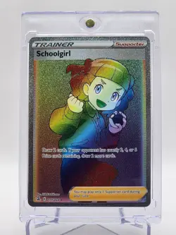 Schoolgirl Rare Rainbow Trainer Pokemon Card Fusion Strike Pokemon TCG 277/264 - Image 1