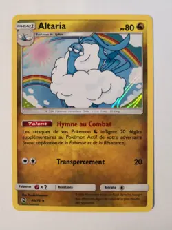 Carte Pokemon- Altaria Holo 40/70 - Soleil et Lune Majeste des Dragons SL7.5 - Image 1