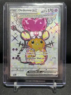 Dedenne ex 239/193 Full Art Ultra Rare Holo Pokemon 2023 Paldea Evolved - NM - Image 1