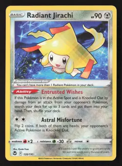 Radiant Jirachi Radiant Rare Holofoil SWSH12 120/195 NM Pokemon TCG - Image 1